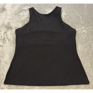 Athleta Tank Top Womens Small Black Racerback Shelf Bra Yoga Workout Athletic